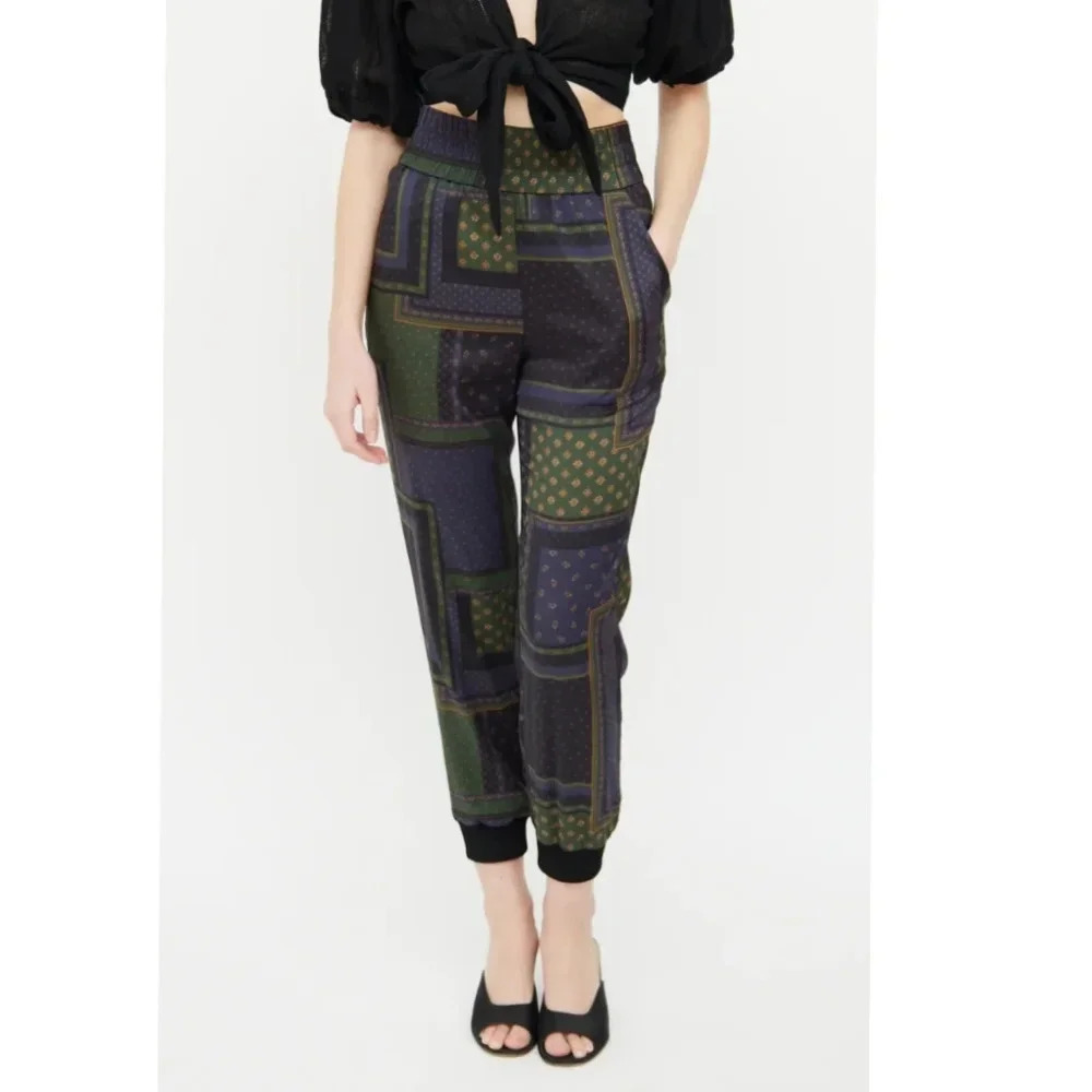 Veronica Beard Avamere Patchwork-Effect Satin-Twi… - image 1